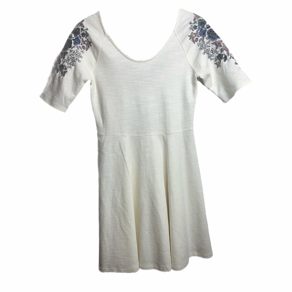 NWT Free People Embroidered Half Sleeve Dress